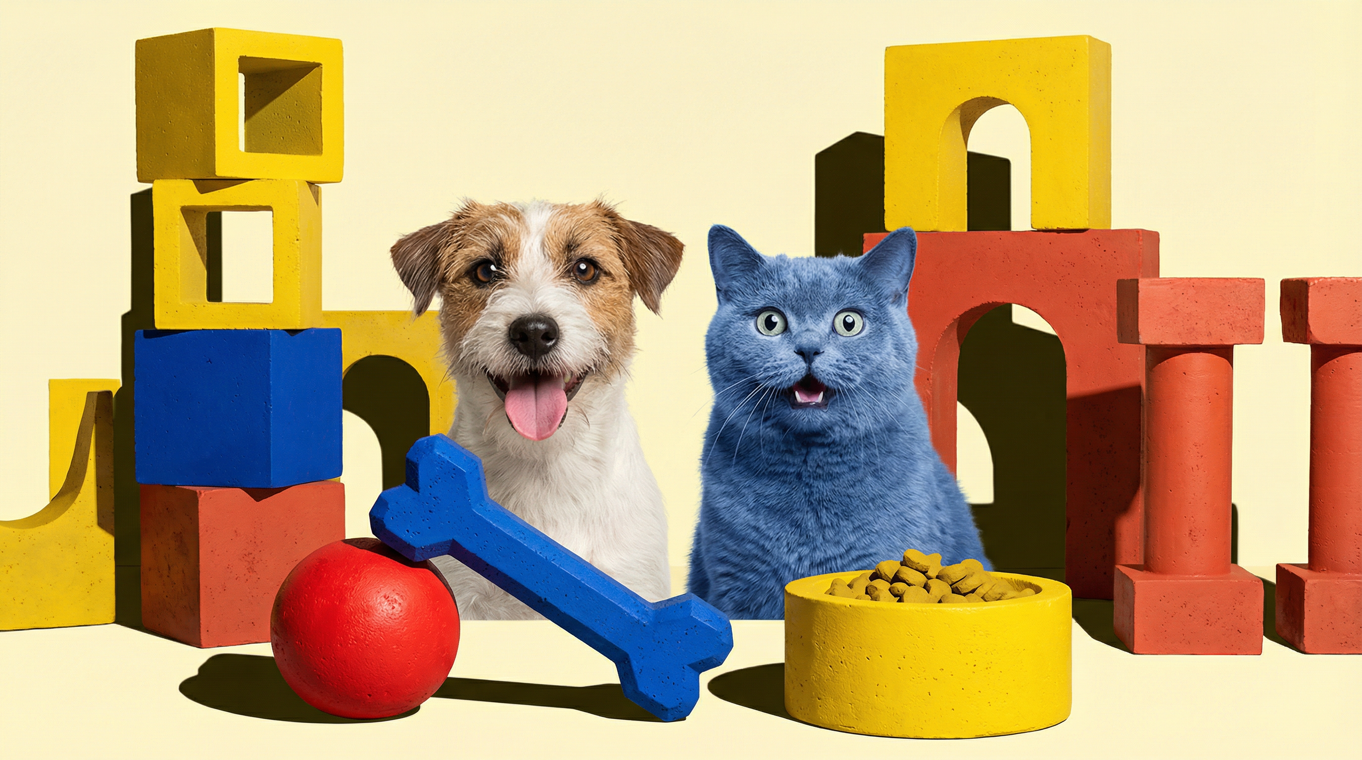 Perro y Gato felices